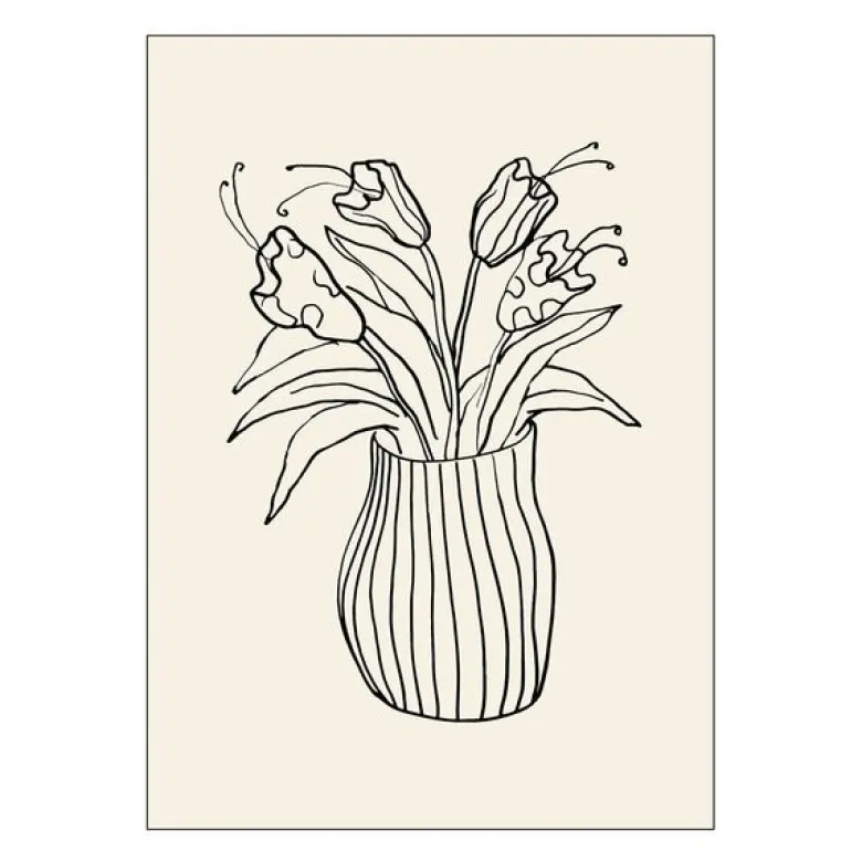 Affordable Art Prints poster 30x40 cm vase sketch