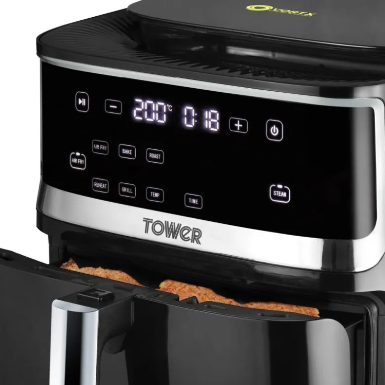 Airfryer T17101 m/damp 7L svart