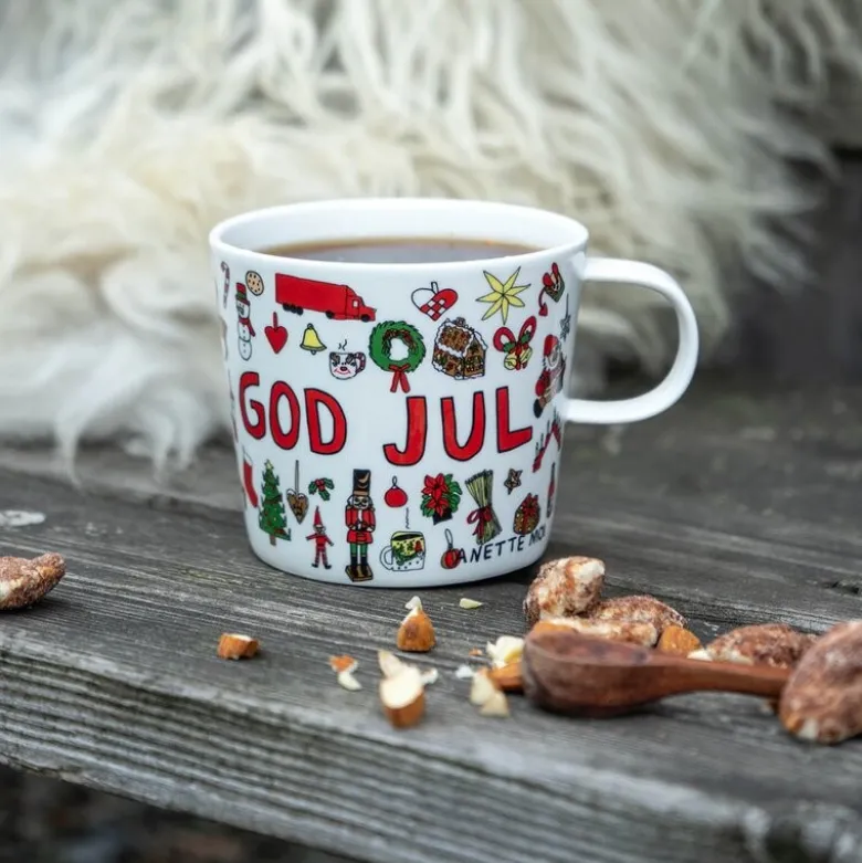 Anette Moi krus 27 cl God jul hvit