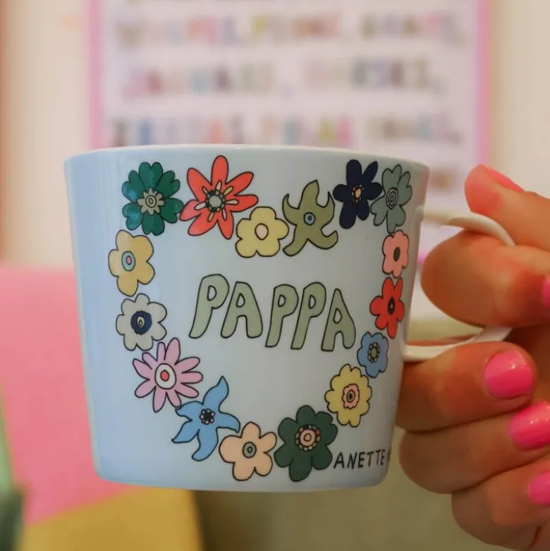 Anette Moi krus 27 cl pappa blå