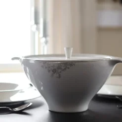 Angelina Platinum lokk til terrin 23 cm hvit