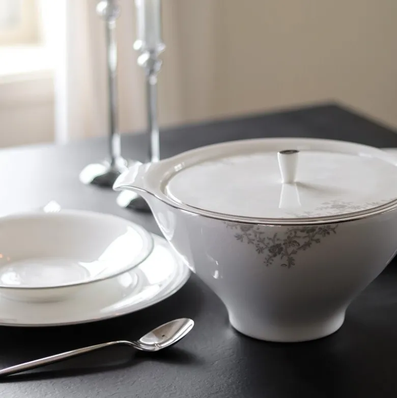 Angelina Platinum lokk til terrin 23 cm hvit