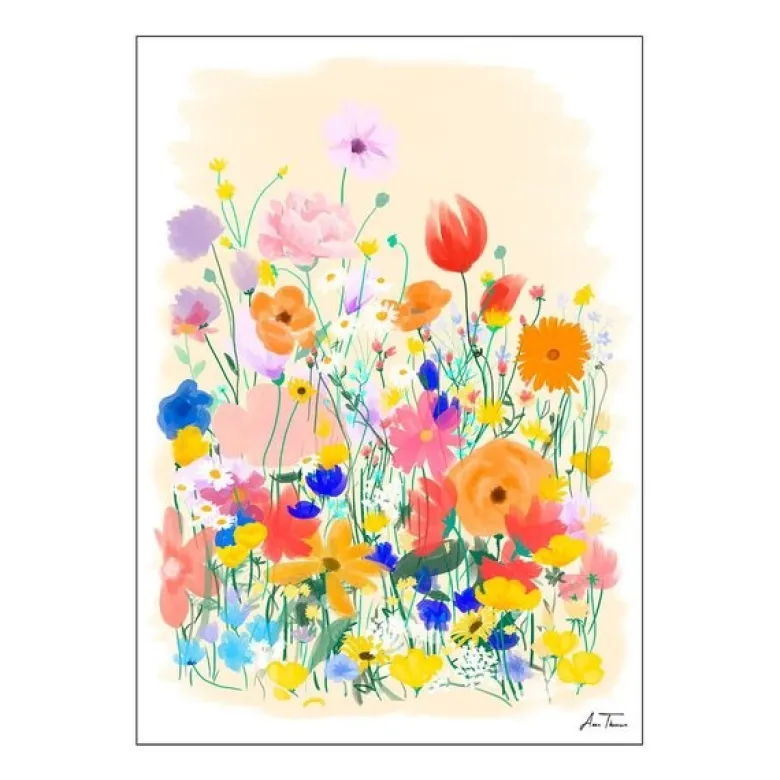 Anna Thomsen poster 30x40 cm field of flowers no1