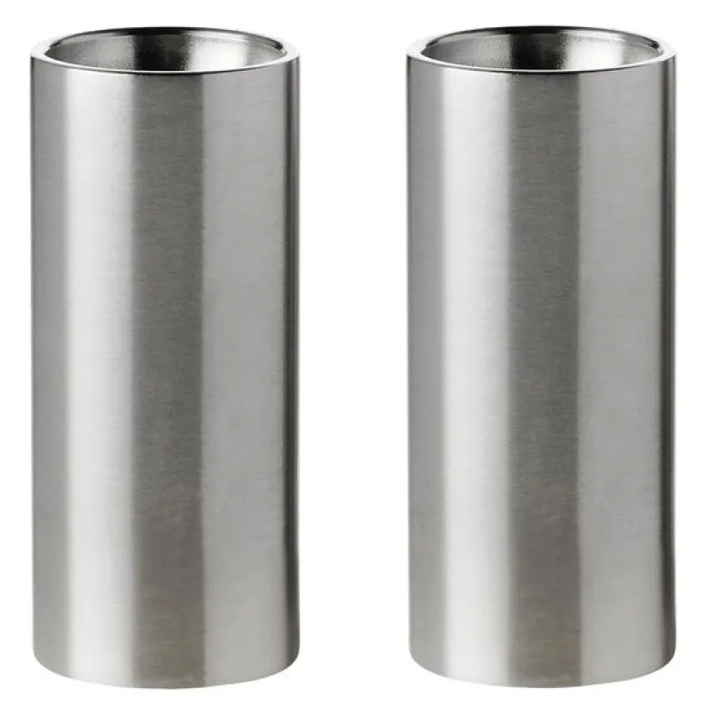 Arne Jacobsen salt- og peppersett stål