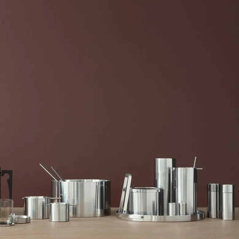 Arne Jacobsen salt- og peppersett stål