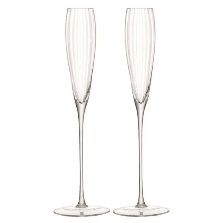 Aurelia champagneglass 16,5 cl 2 stk klar/rillet