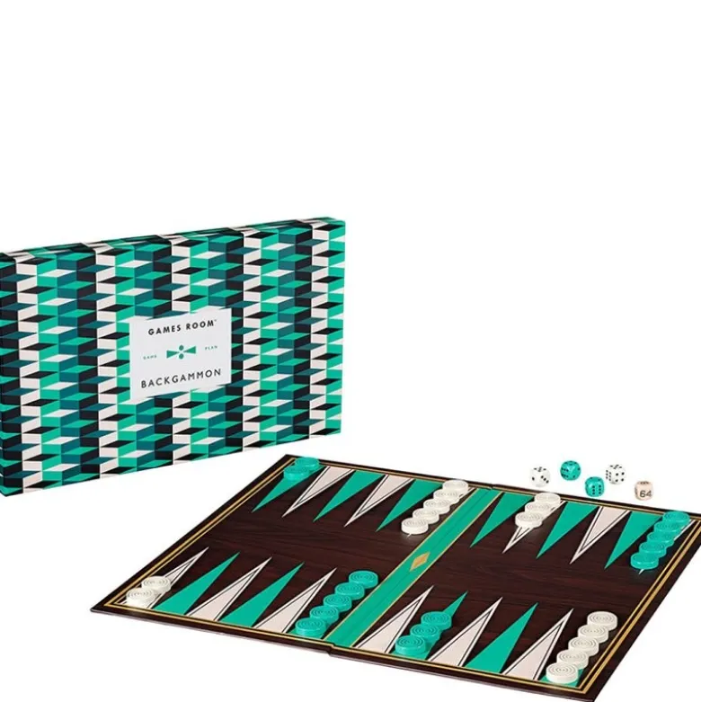 Backgammon grafisk mønstret boks