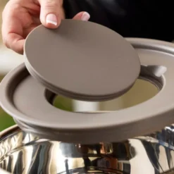 Bakebollesett med lokk 3L + 5L 8 deler stål/latte