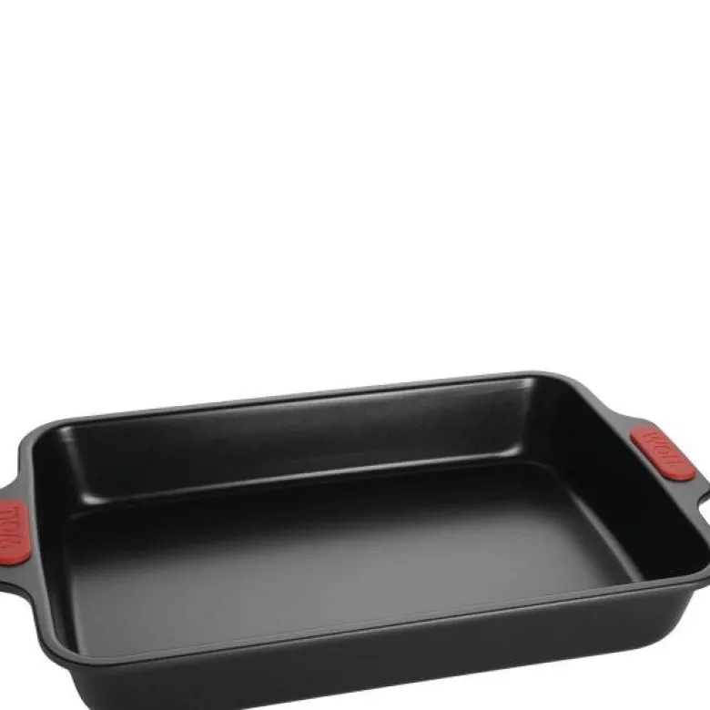 Bake It langpanne 33 x 23 cm svart/rød