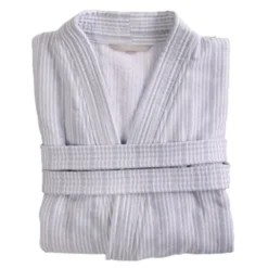 Bath Collection badekåpe L/XL powder blue stripes