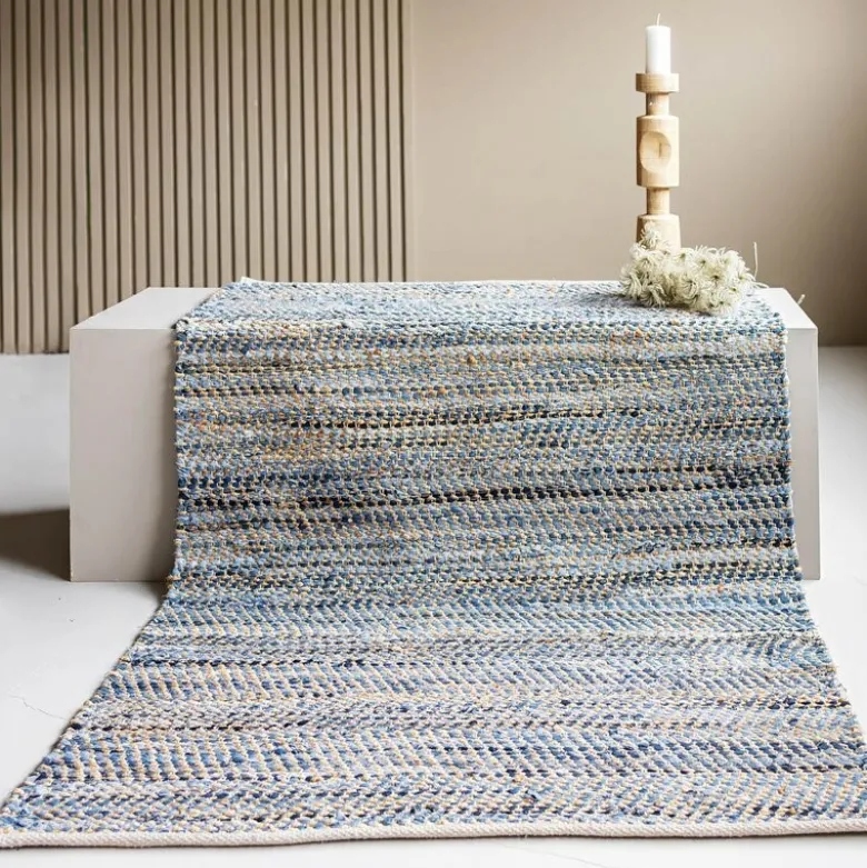 Bay denim ryeteppe 160x230 cm denimblå