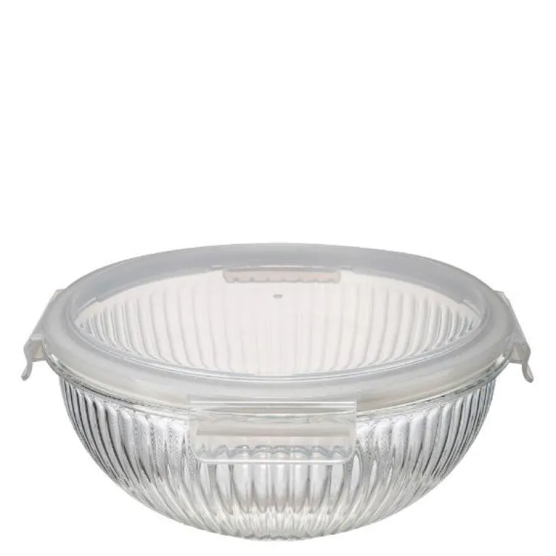 BAYk glassbolle med lokk 3,5 L klar