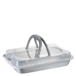 bAYk kakeform/langpanne med lokk 3,5L sølv
