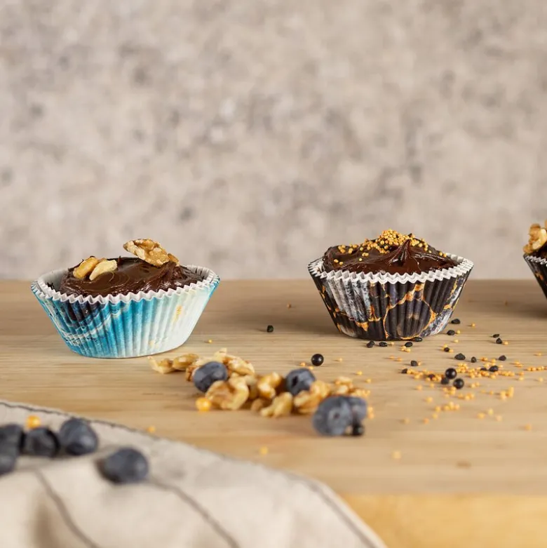 bAYk muffinsform 7 cm 50 stk blå/hvit