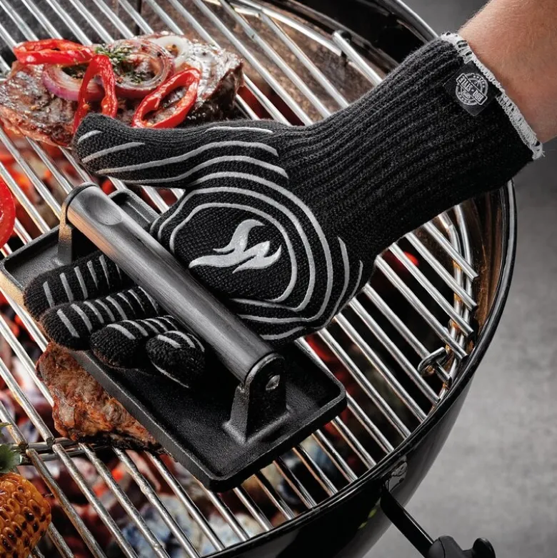 BBQ grillhanske 16,7x30,8 cm svart