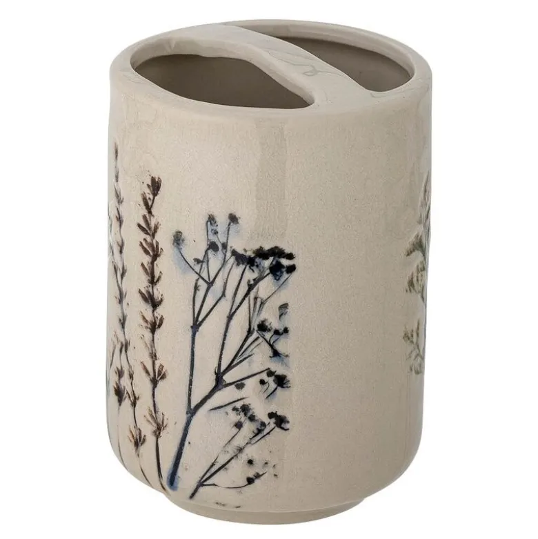 Bea såpedispenser + holder 8 cm natur