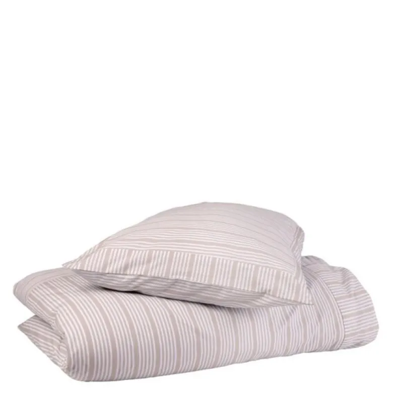 Bedding Collection dynetrekk 140x220+50x70 cm sand stripes