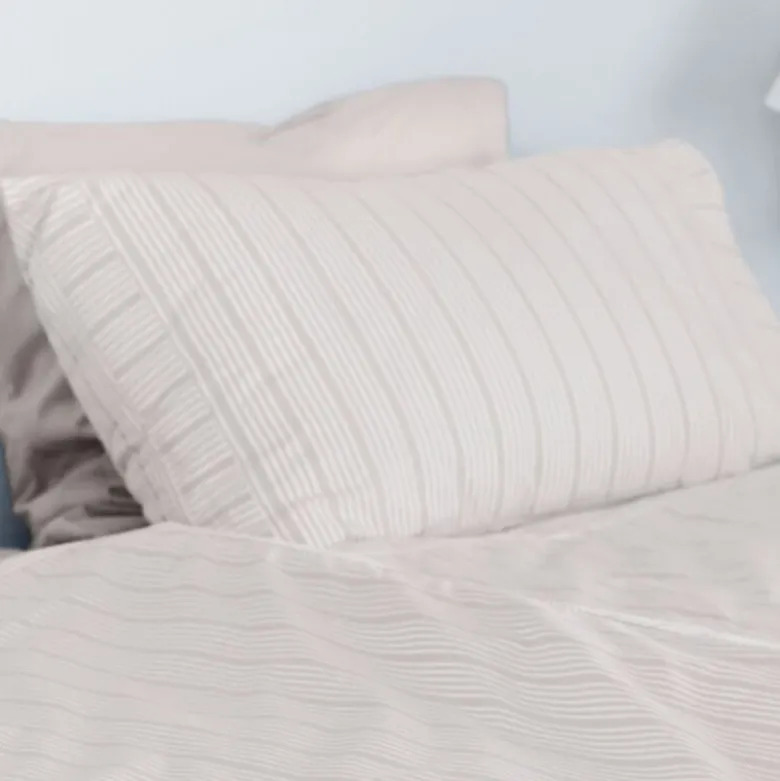 Bedding Collection putetrekk 60x63 cm 2 stk sand beige stripes