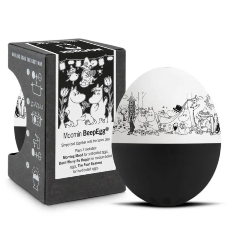 BeepEgg Moomin eggtimer svart/hvit