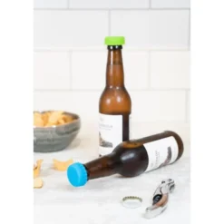 Beer stopper silikon 2 stk svart/grønn