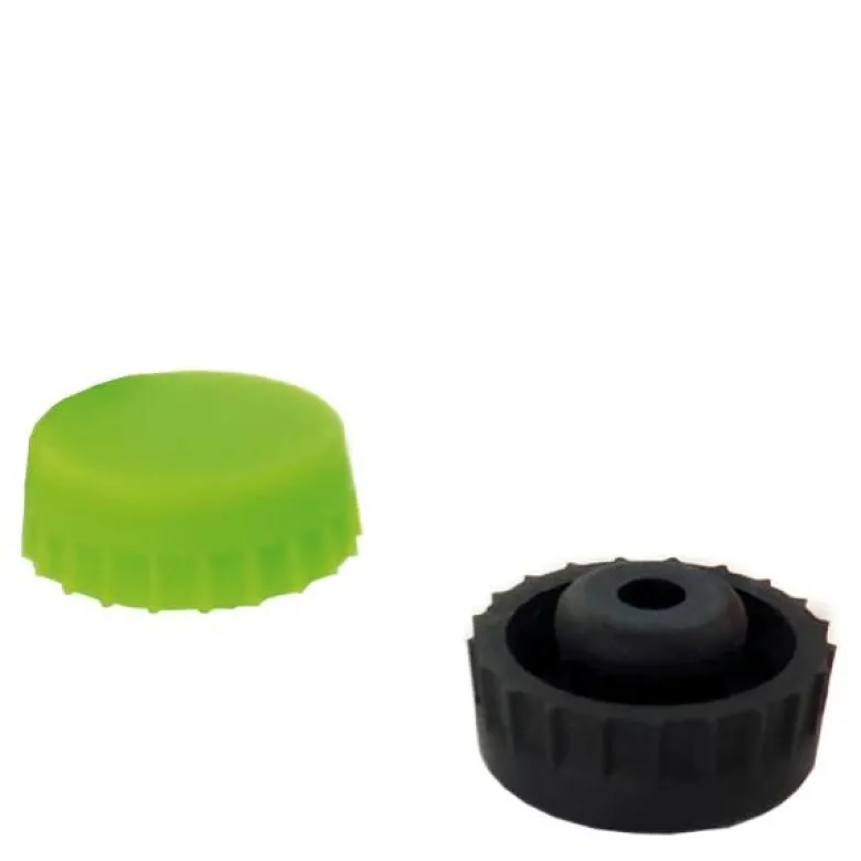 Beer stopper silikon 2 stk svart/grønn
