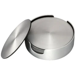 Bergdal glassbrikker 9,2 cm 6 stk børstet aluminium
