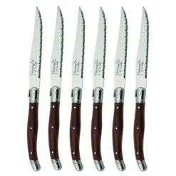 Biffkniver 23 cm 6 stk dark wood