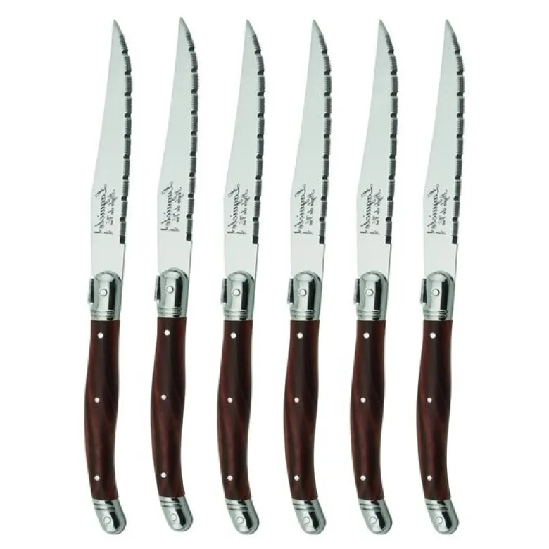 Biffkniver 23 cm 6 stk dark wood