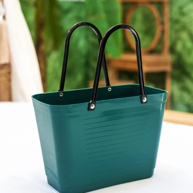 Biobased Plastic veske liten 7,5L mørk grønn