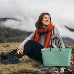 Biobased Plastic veske stor 15L olivengrønn
