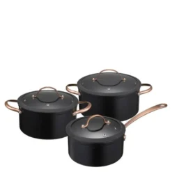Black Copper grytesett 3 deler 1,5/3/4,5L keramisk svart/kobber