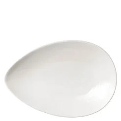 Blå Eld serveringsfat 20x29 cm hvit