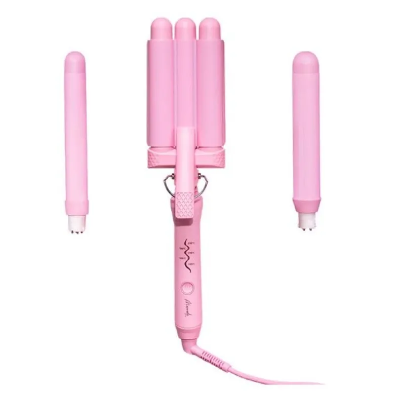 Bølgetangsett style wand 6 deler rosa