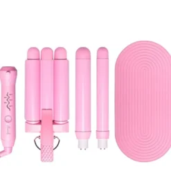 Bølgetangsett style wand 6 deler rosa