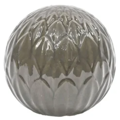 Blomma dekorball 15 cm grå