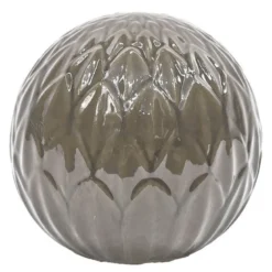 Blomma dekorball 20 cm grå