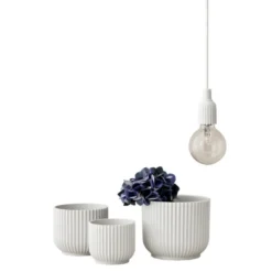 Blomsterpotte stor hvit