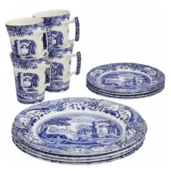 Blue Italian startsett 12 deler blå/hvit