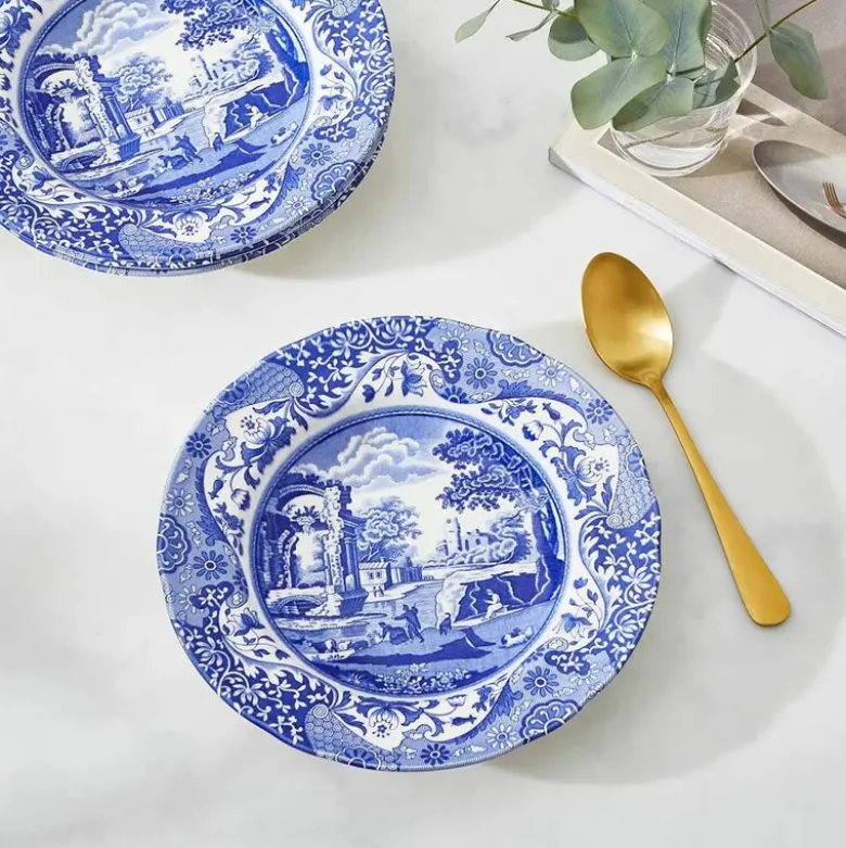 Blue Italian tallerken dyp 23 cm blå/hvit