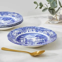 Blue Italian tallerken dyp 23 cm blå/hvit