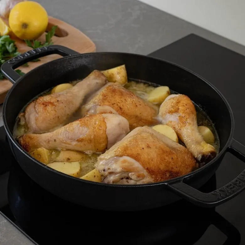 Braiser støpejernsgryte 28 cm 5L svart
