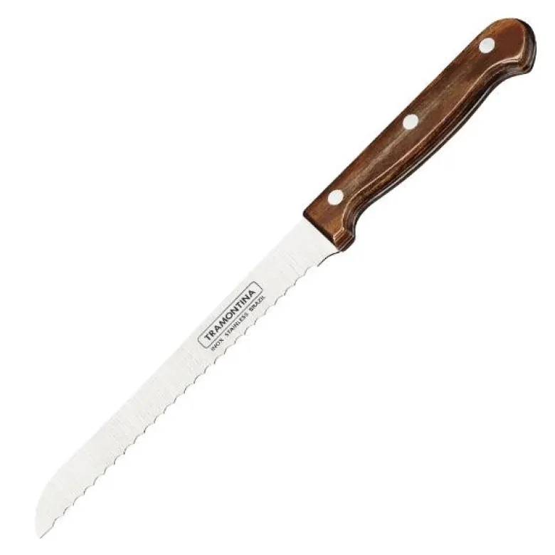 Brødkniv 18 cm mørkebrun