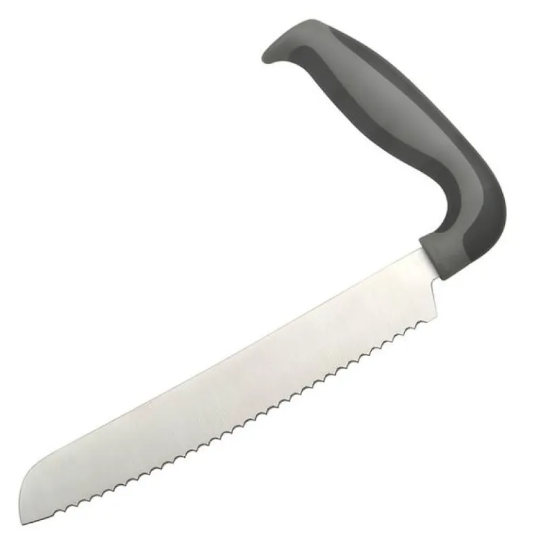 Brødkniv ergonomisk 27 cm svart/stål