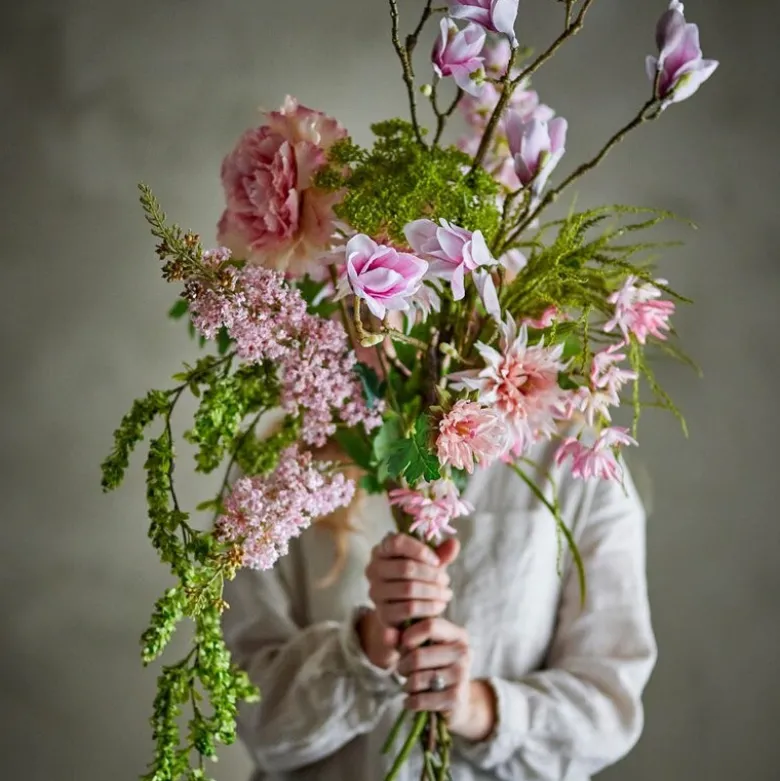 Breeze bukett kunstige blomster 138 cm rosa