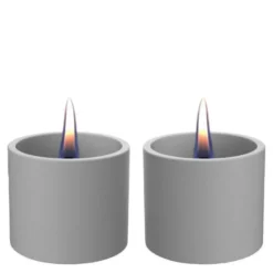 Breeze lykt 8 cm 2 stk grå