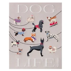 Brodert fotoalbum 33x27 cm Hund beige/multi