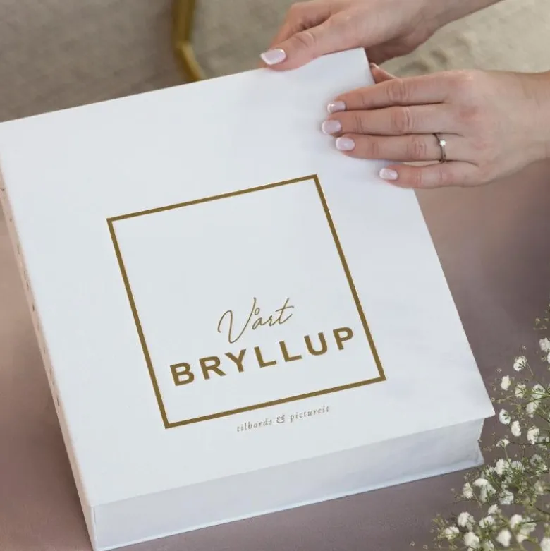 Bryllupsplanlegger 17,5x4x24 cm beige