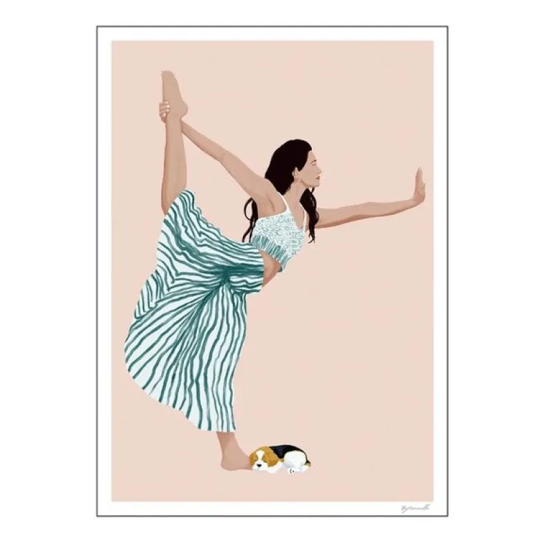 ByKammille poster 50x70 cm yoga