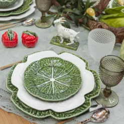 Cabbage tallerken kålblad 19 cm grønn