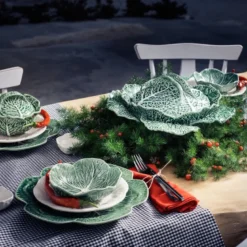 Cabbage terrin/skål med lokk 3L grønn